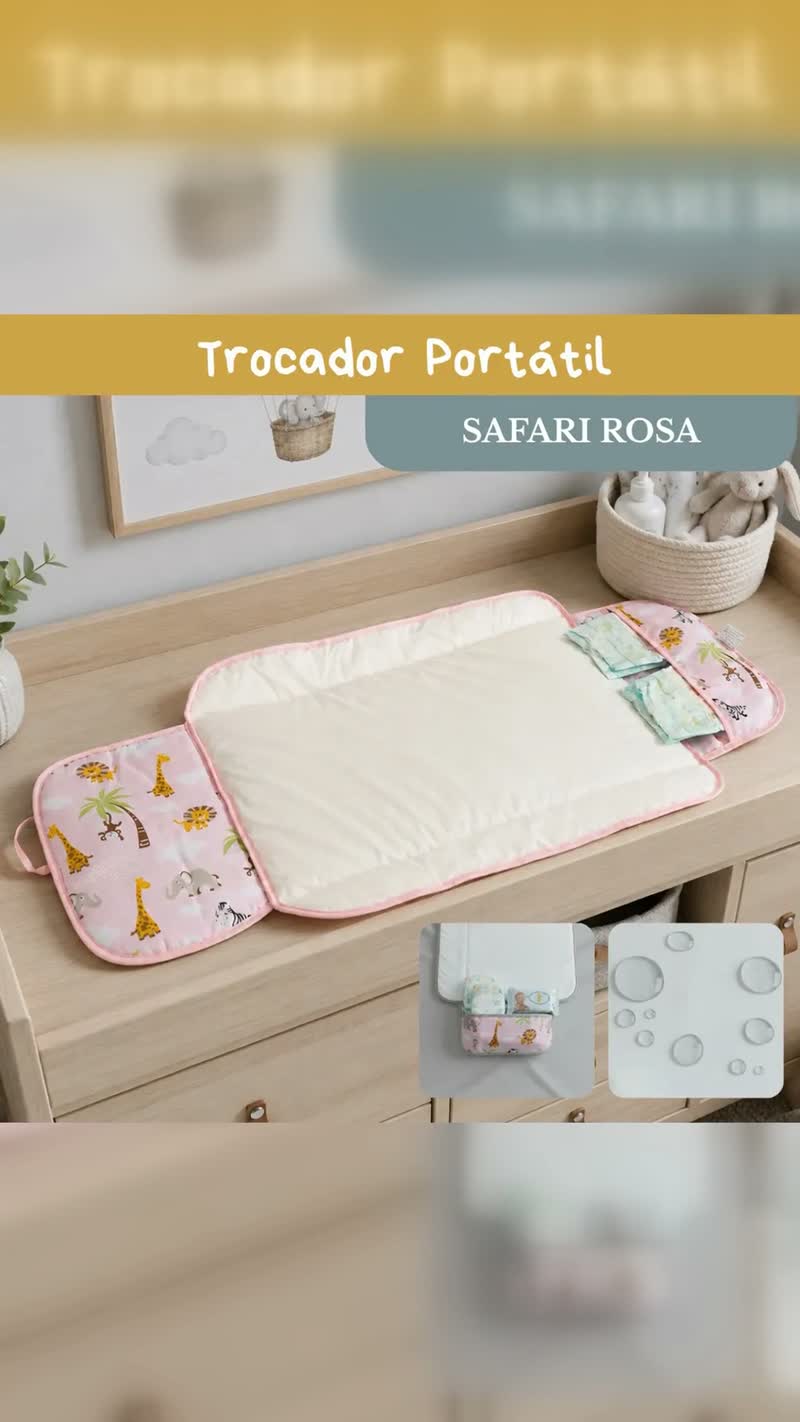 Trocador de Fralda Bebê Impermeável Dobrável