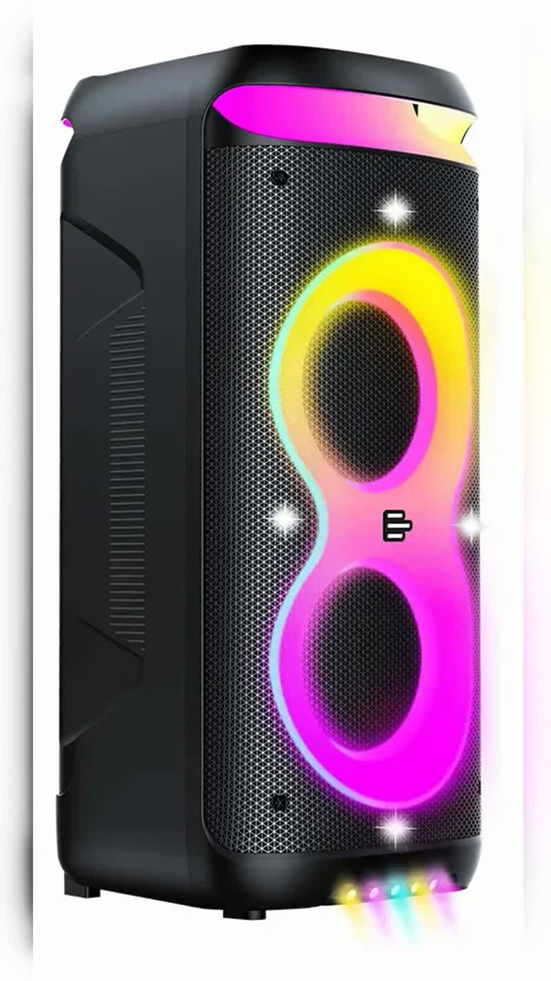 Caixa de Som Bluetooth PulseBox 3 TWS Karaokê LED
