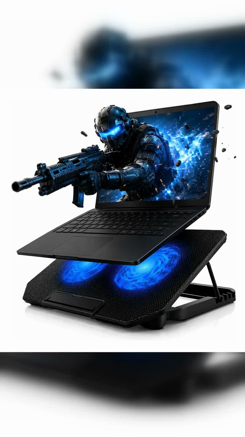 Suporte Notebook DGX Base de Mesa com LED e 2 Coolers