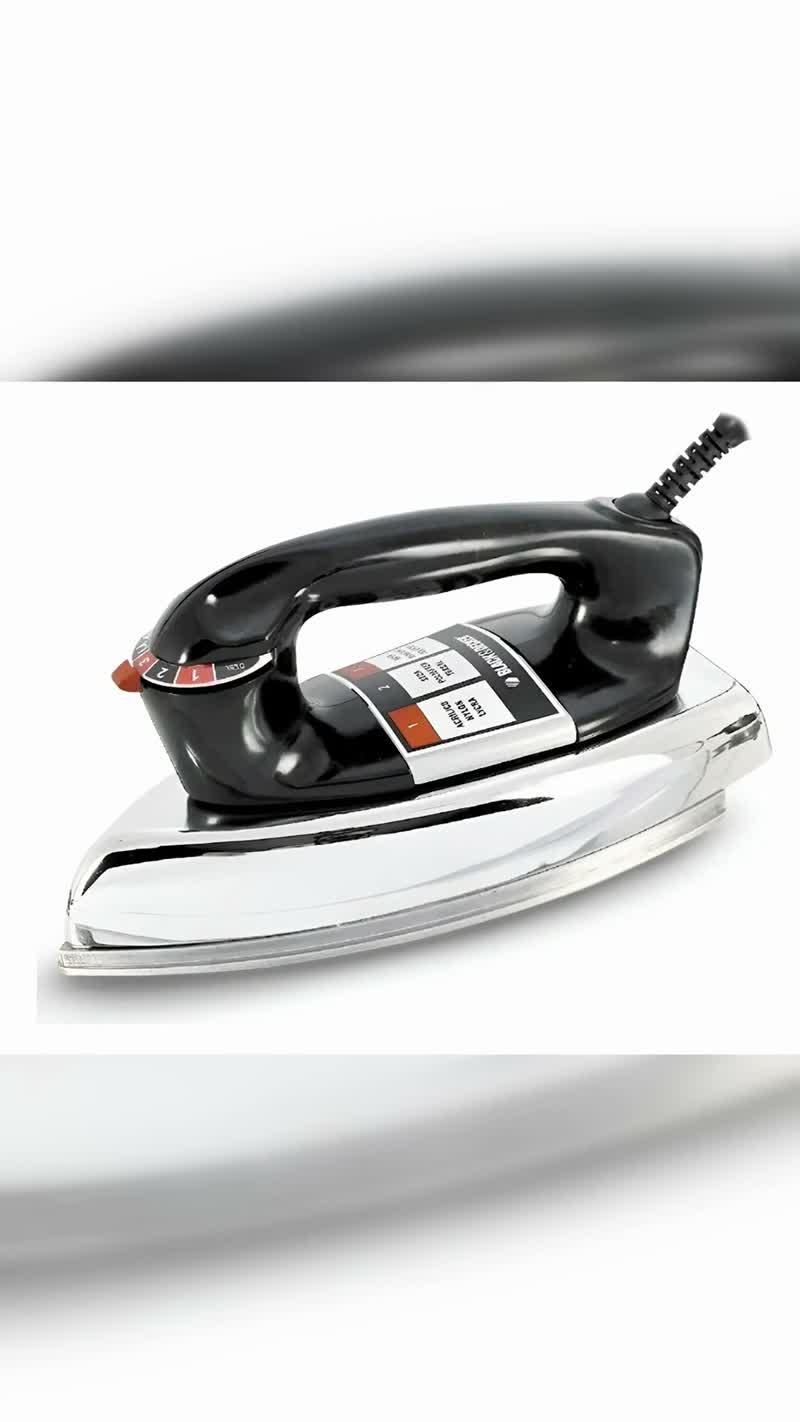 Ferro de Passar Roupa a Seco Black and Decker Base de Alumínio