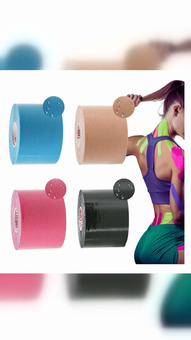 Kit 3 Fita Bandagem Elástica Taping Muscular
