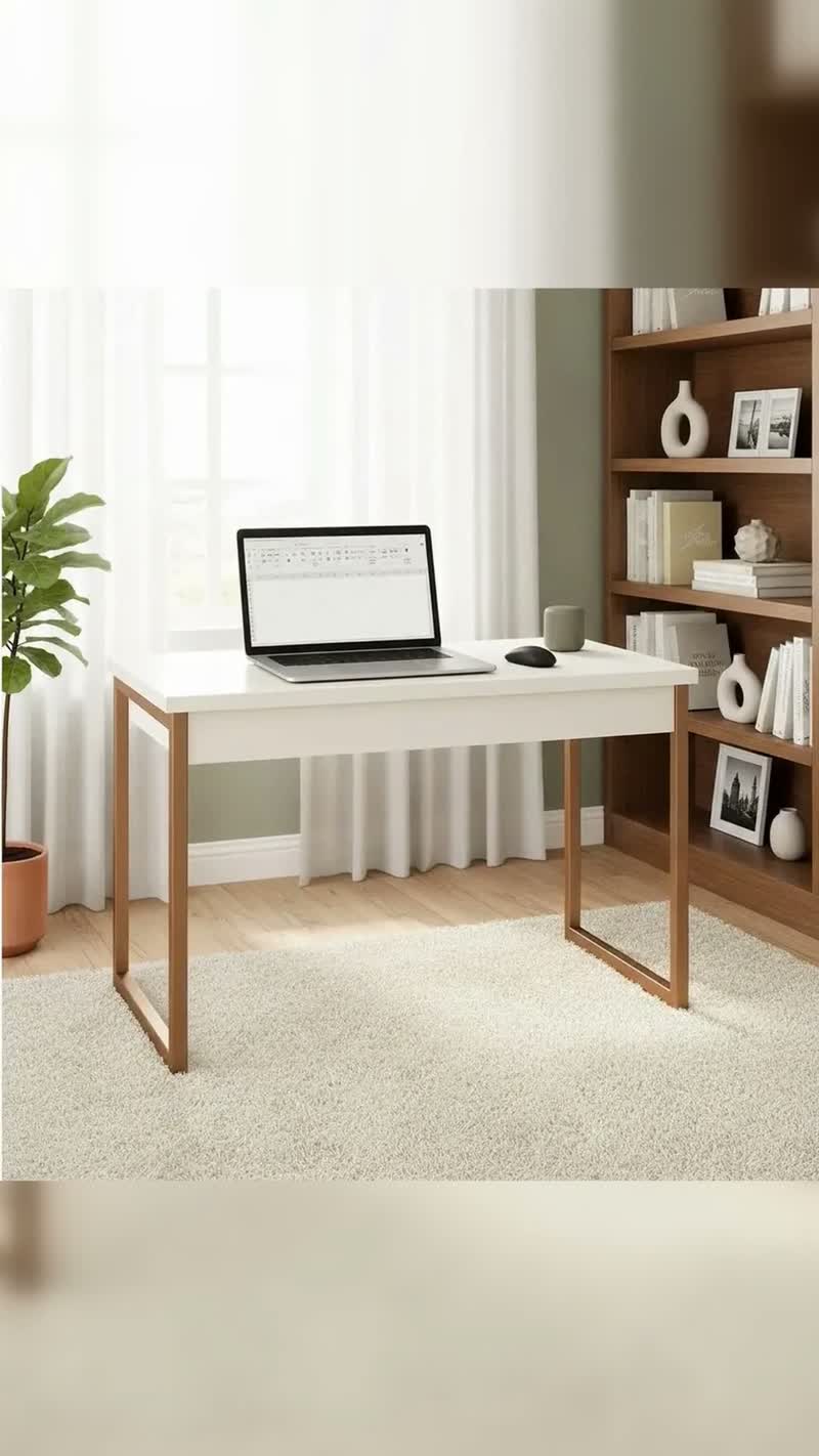 Mesa Home Office Escrivaninha Industrial 90cm
