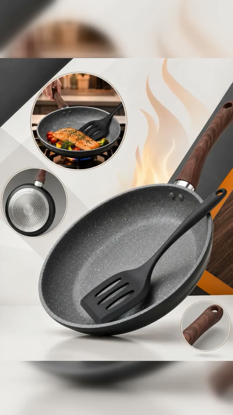 Frigideira Antiaderente de Granito 24cm com Espátula
