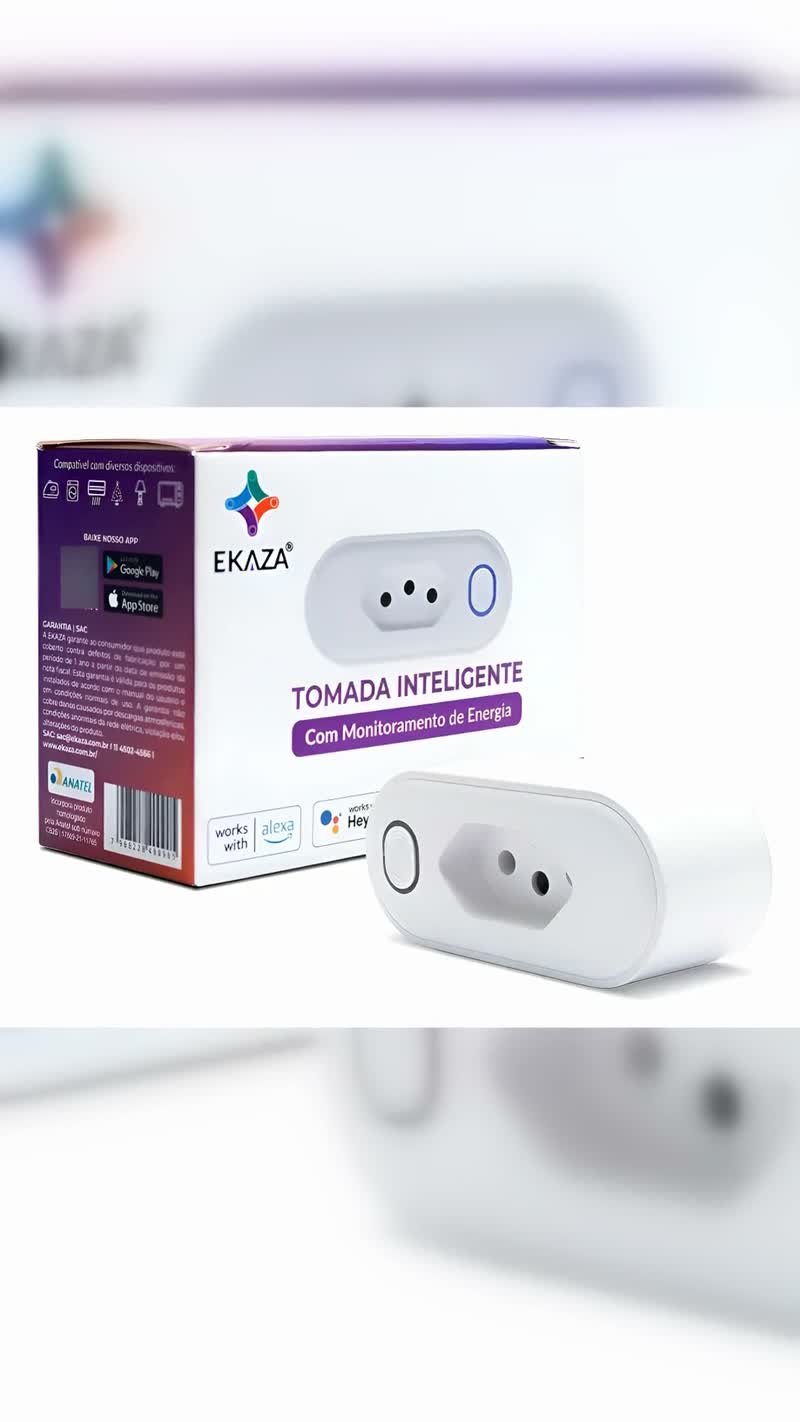 Tomada Inteligente Smart Wi-Fi 16A Ekaza