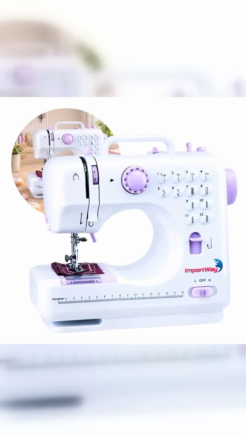 Máquina de Costura Reta ImportWay IWMC-505 12 Pontos