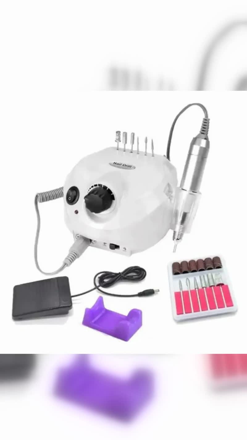 Lixadeira Elétrica de Unha Nail Drill 50.000 RPM com Pedal