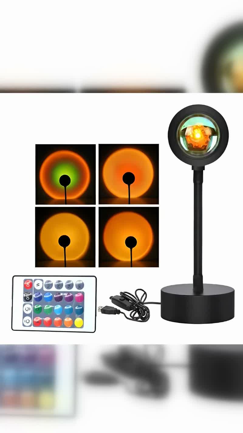 Luminária Projetor Pôr do Sol LED com Controle