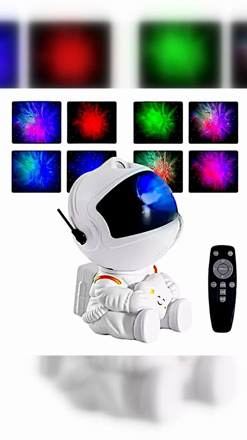 Luminária Projetor de Galáxia Astronauta com Controle