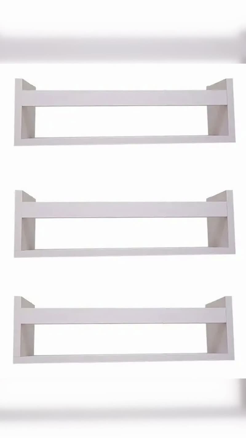 Kit 3 Prateleiras Nicho em U 50cm MDF
