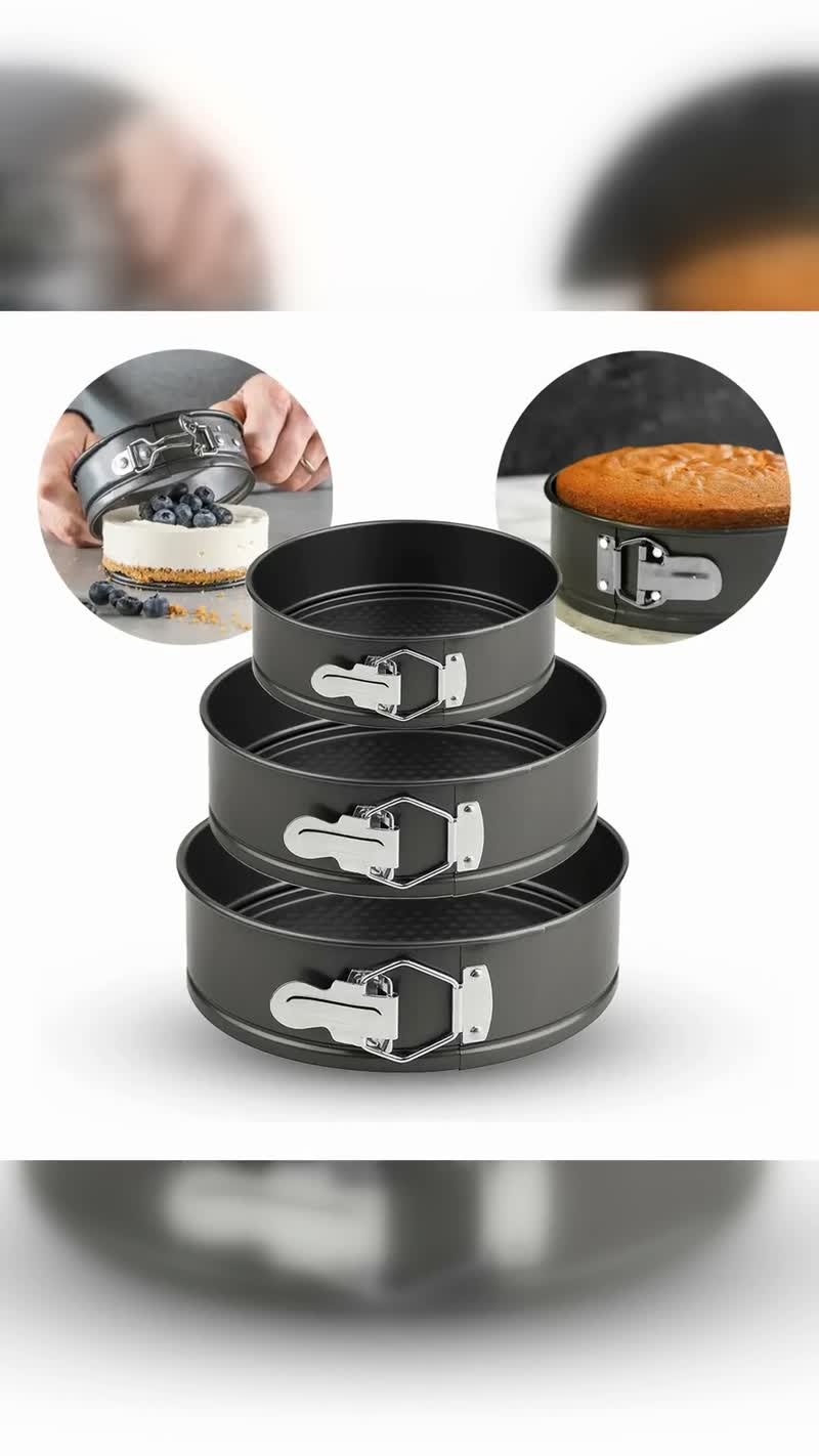 Kit 3 Formas de Bolo com Fundo Removível