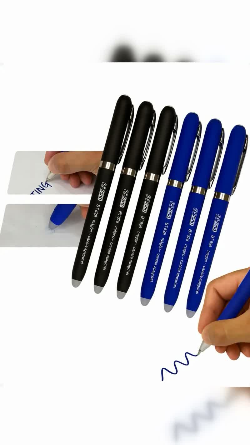 Kit 6 Canetas Apagáveis Azul e Preta