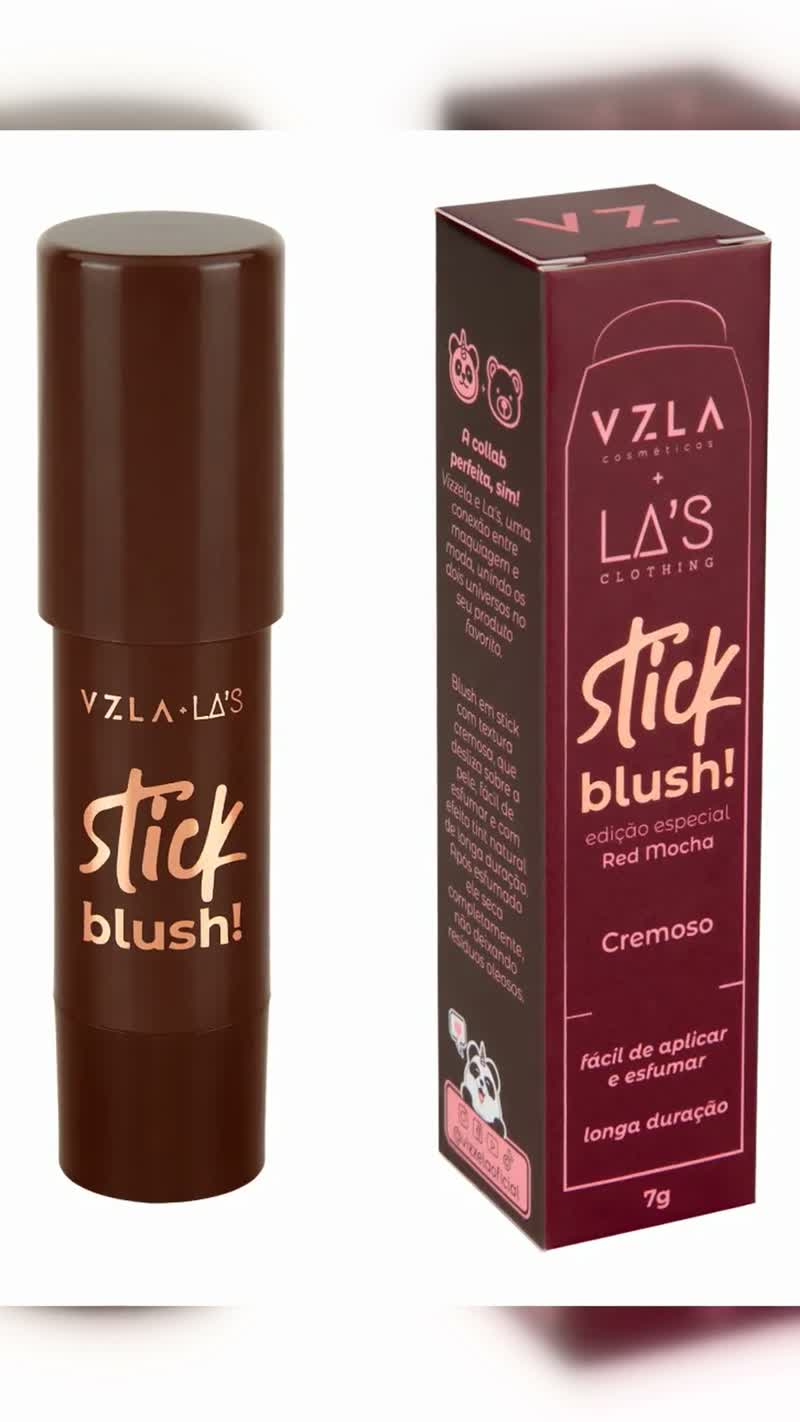 Blush Stick Red Mocha Cremoso em Bastão Vizzela
