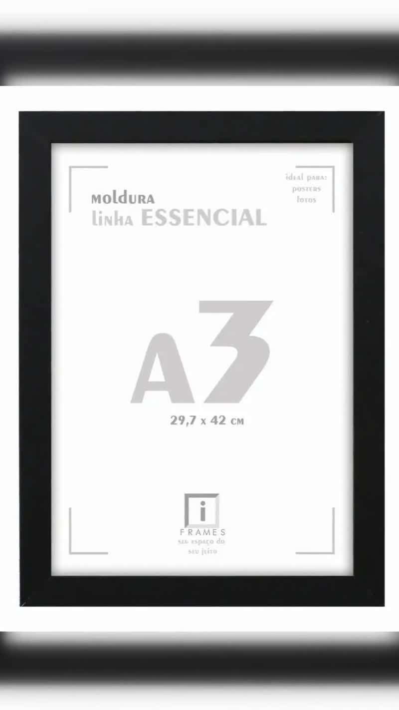 Moldura para Quadro A3 30x42 com Acetato
