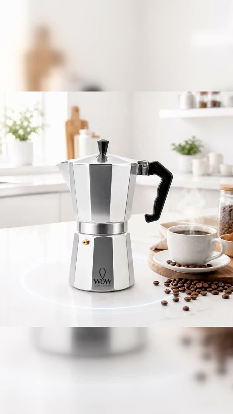 Cafeteira Italiana 6 Xícaras de Alumínio