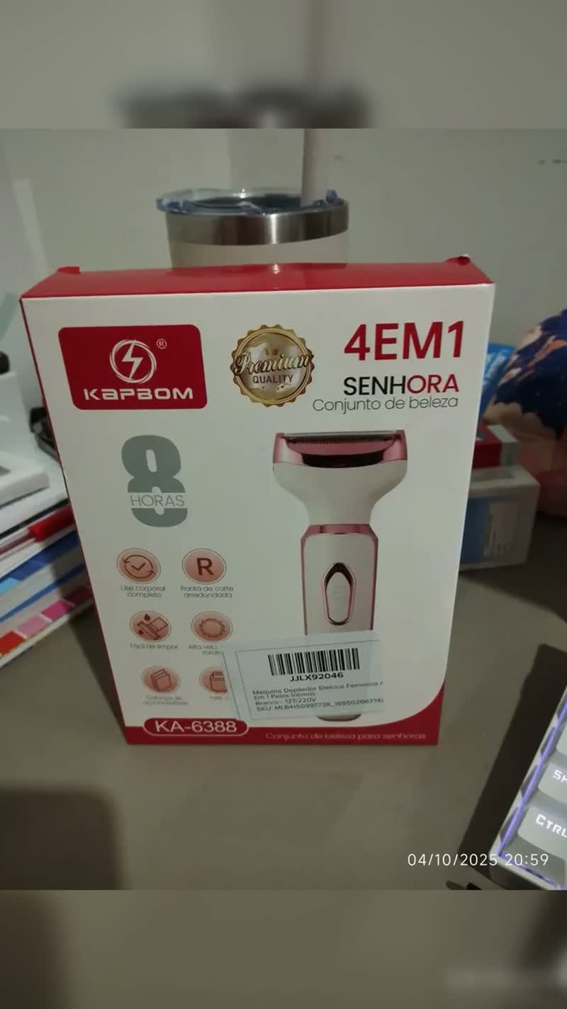 Maquina Depilador Elétrico Feminino 4 Em 1
