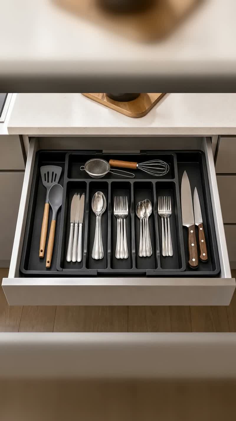 Organizador de Talheres de Gaveta com Extensor