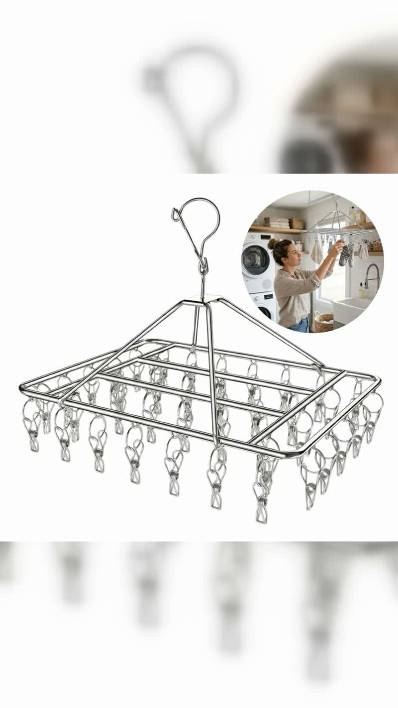 Varal Inox Suspenso com 40 Prendedores