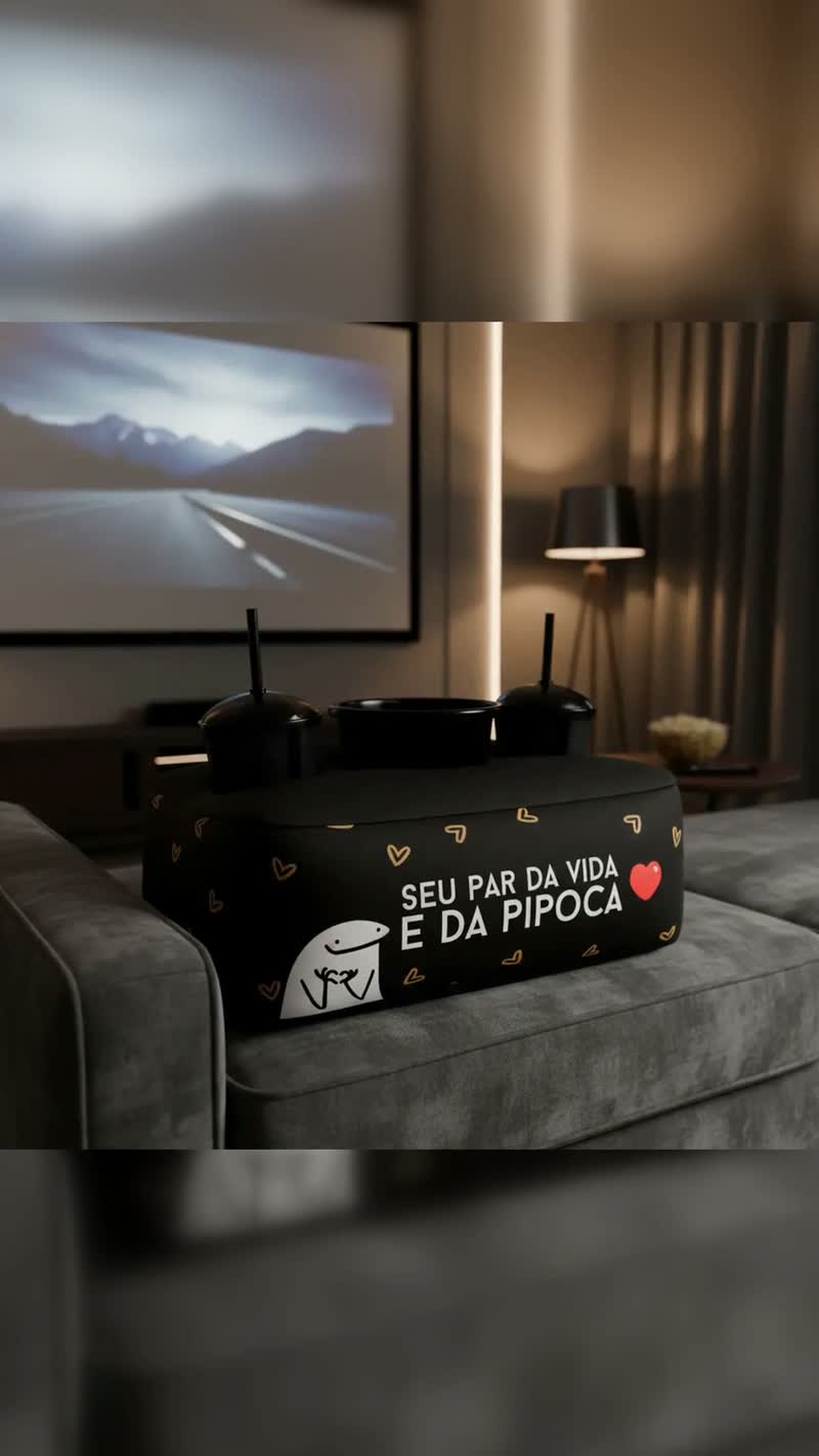 Kit Almofada Porta Pipoca Casal