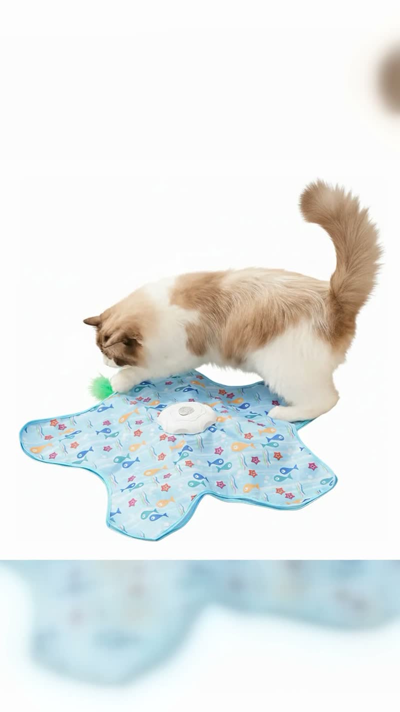 Brinquedo Interativo para Gato Movimento Mouse e Penas