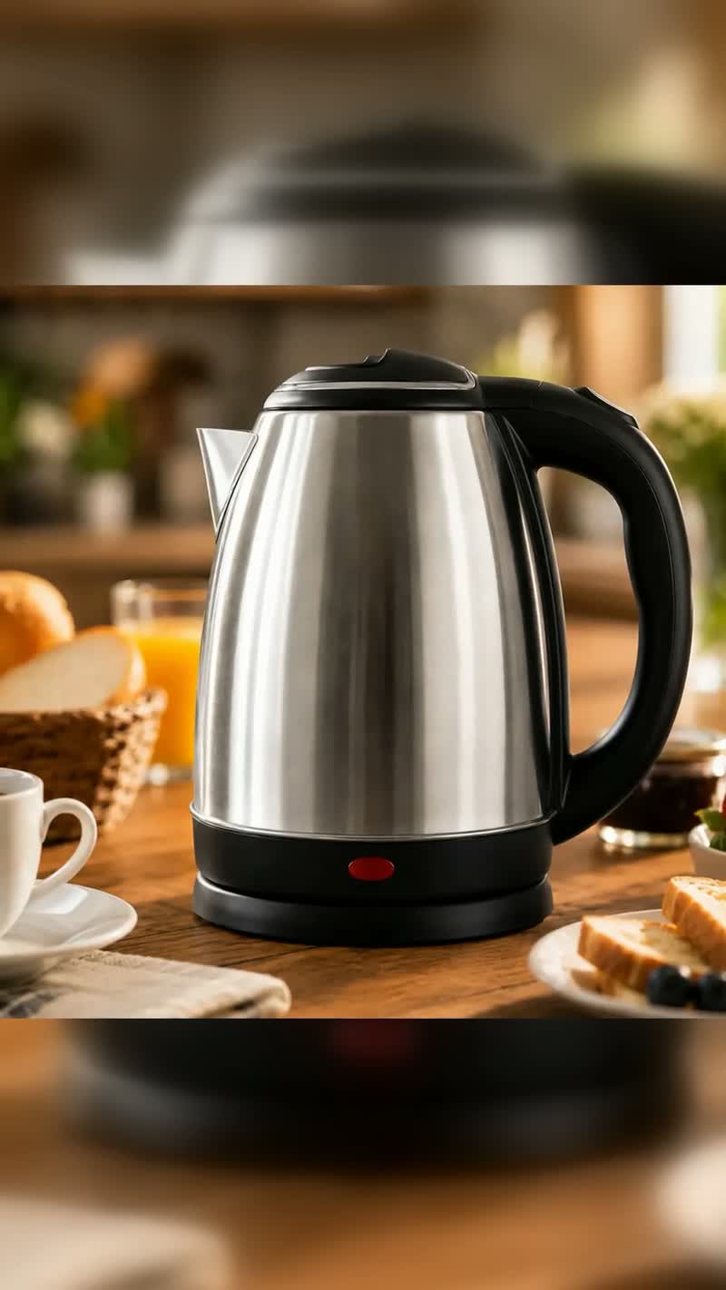Chaleira Elétrica Inox com Desligamento Automático