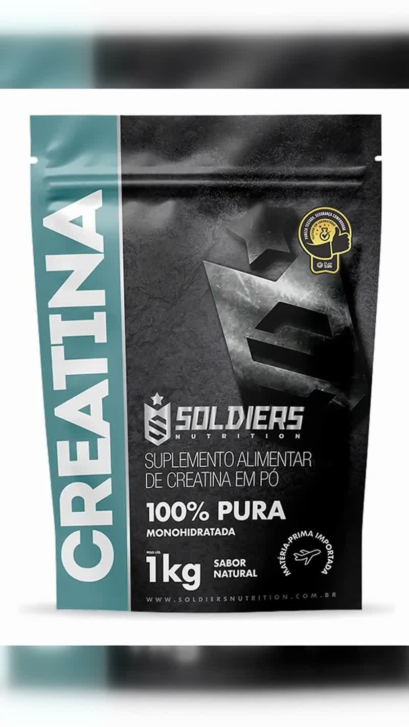 Creatina 1kg Suplemento Monohidratada Soldiers Nutrition