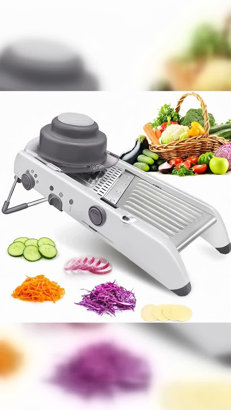 Mandolina Multifuncional Fatiador e Ralador de Legumes Inox