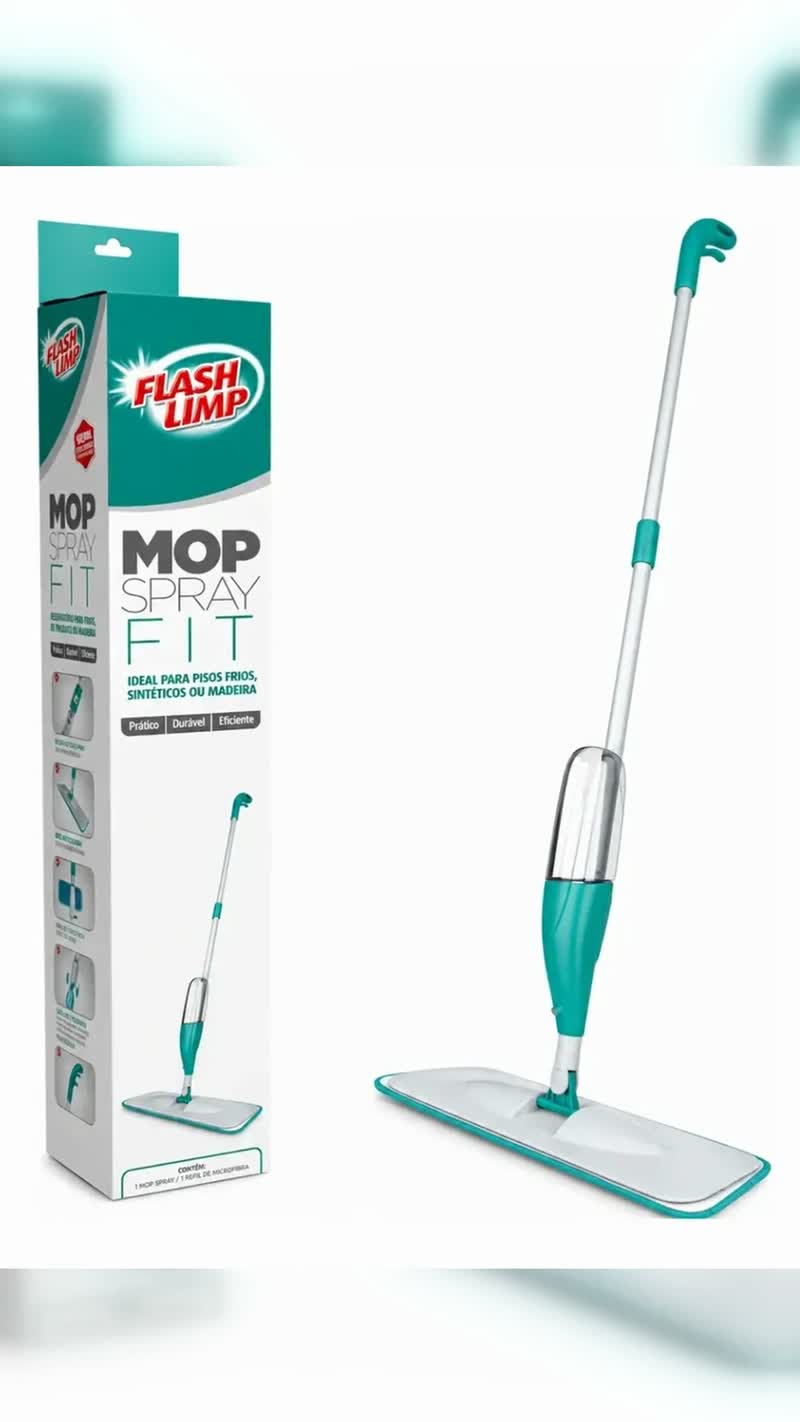 Mop Spray Fit Flash Limp com Reservatório de 365ml
