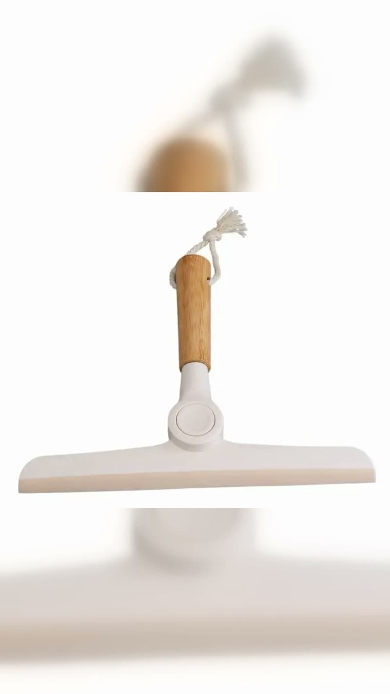 Rodo de Pia Dobrável de Silicone com Cabo de Bambu