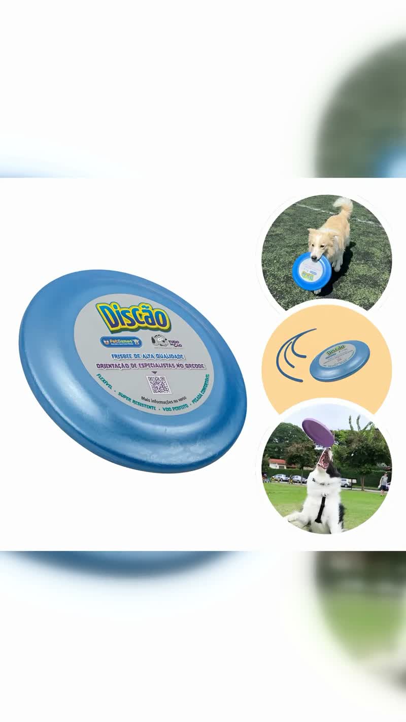 Frisbee Discão Pet Games Brinquedo Interativo para Cães