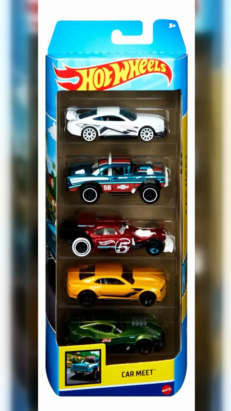 Kit 5 Carrinhos Hot Wheels Sortidos Mattel