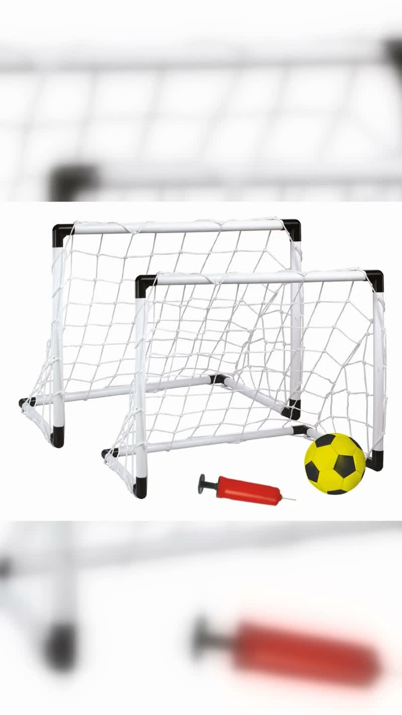 Kit Golzinho Infantil com Rede, Bola e Bomba: 2 Gols Pequenos ou 1 Grande