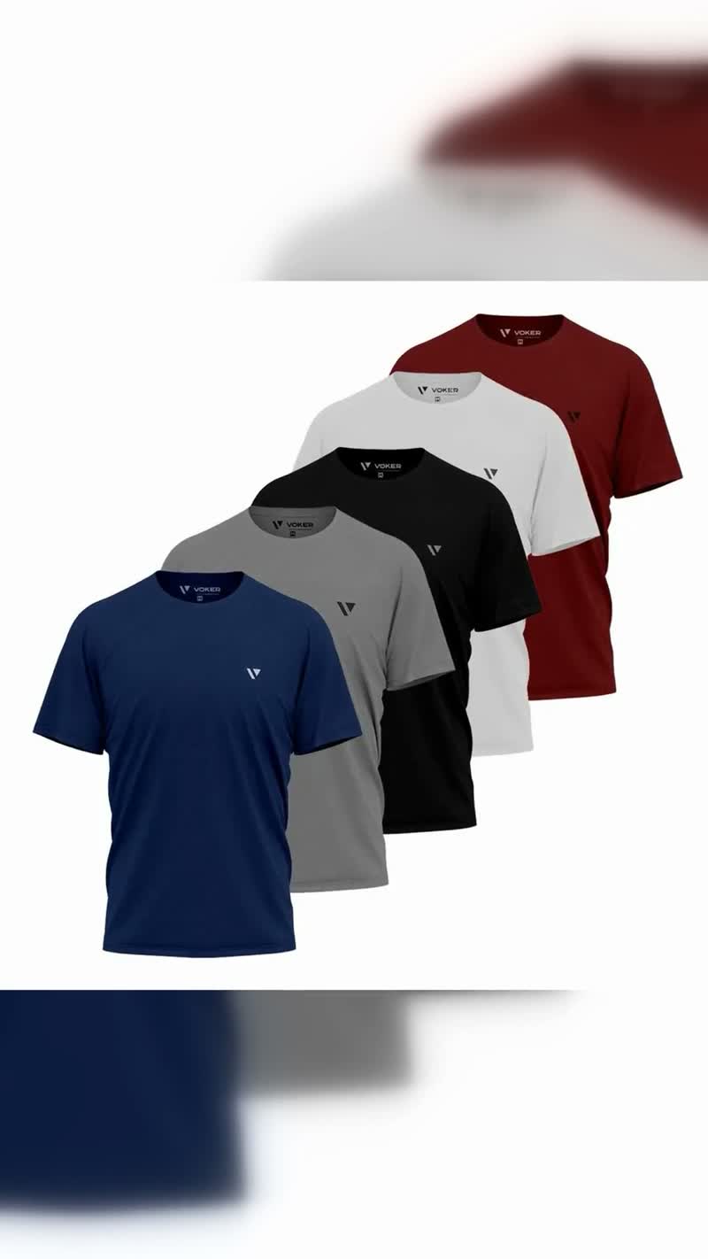 Kit 5 Camisas Slim Voker Masculino 100% Original