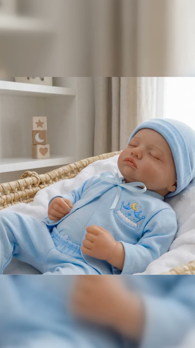 Bebê Reborn Menino Recém-Nascido 45cm, Pode Tomar Banho