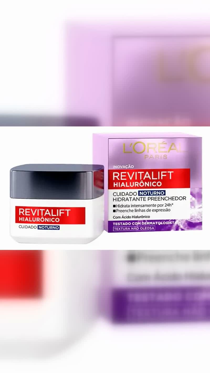 Creme Facial Noturno L'Oréal Paris Revitalift Hialurônico 49g