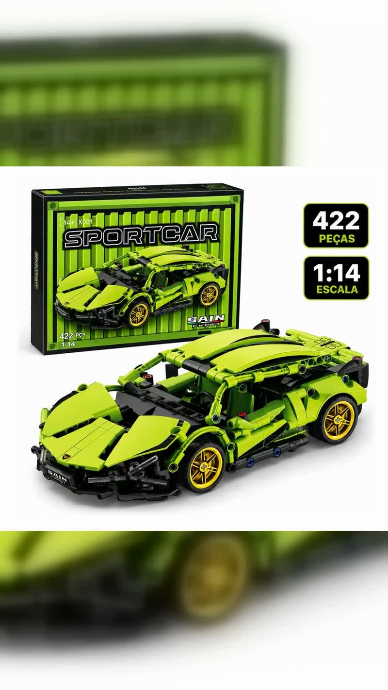 Miniatura Lamborghini de Blocos de Montar 422 Peças