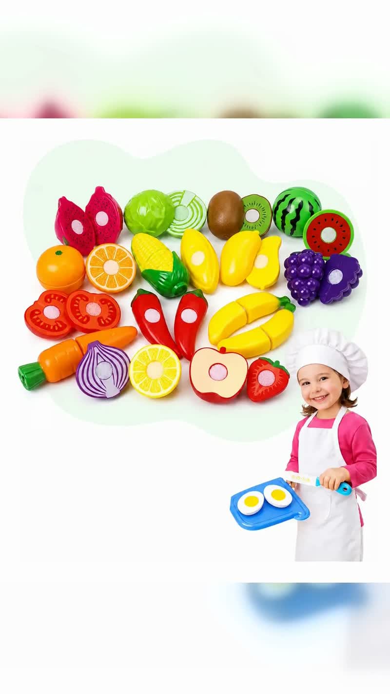 Kit 12 Frutinhas de Cortar com Velcro