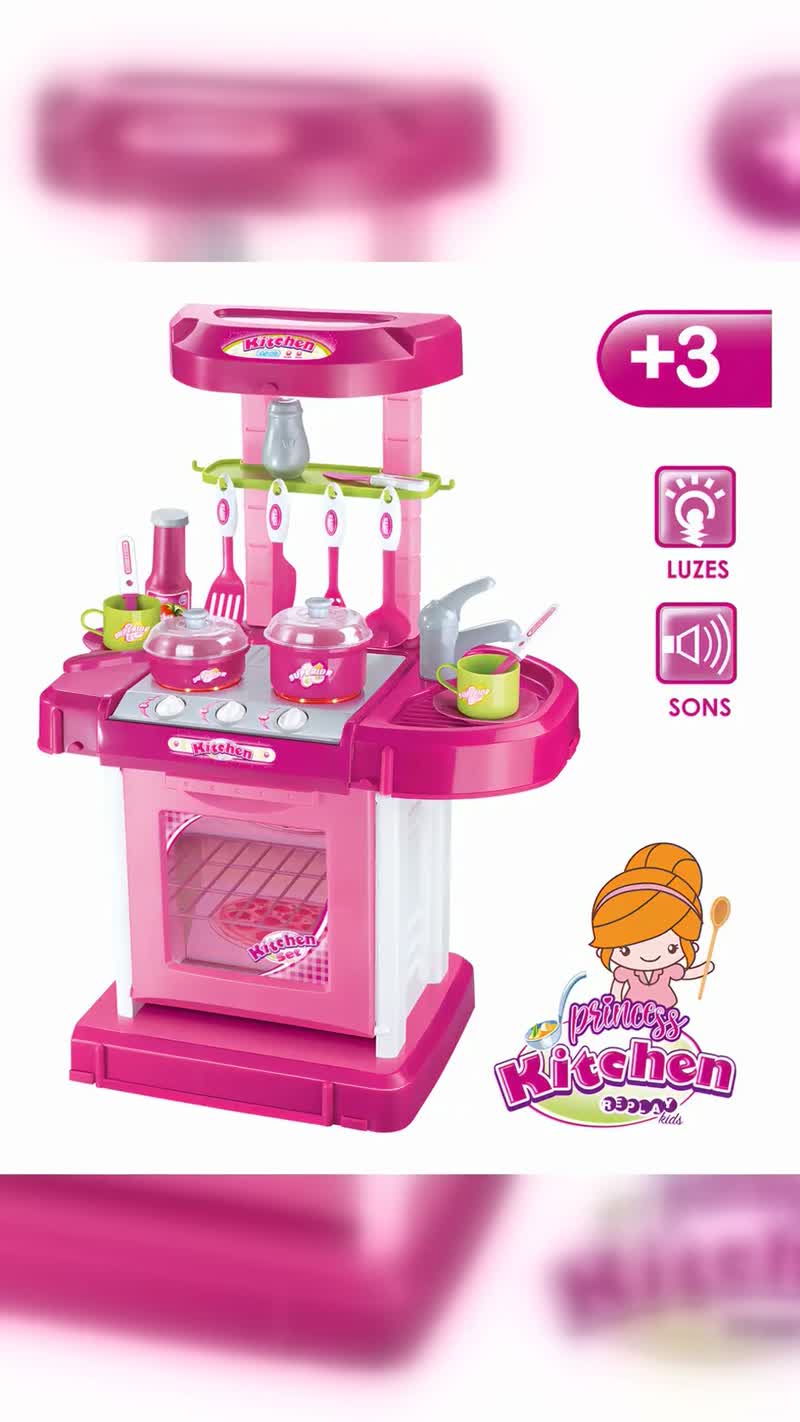 Cozinha de Brinquedo Infantil Completa Princess Replay Kids
