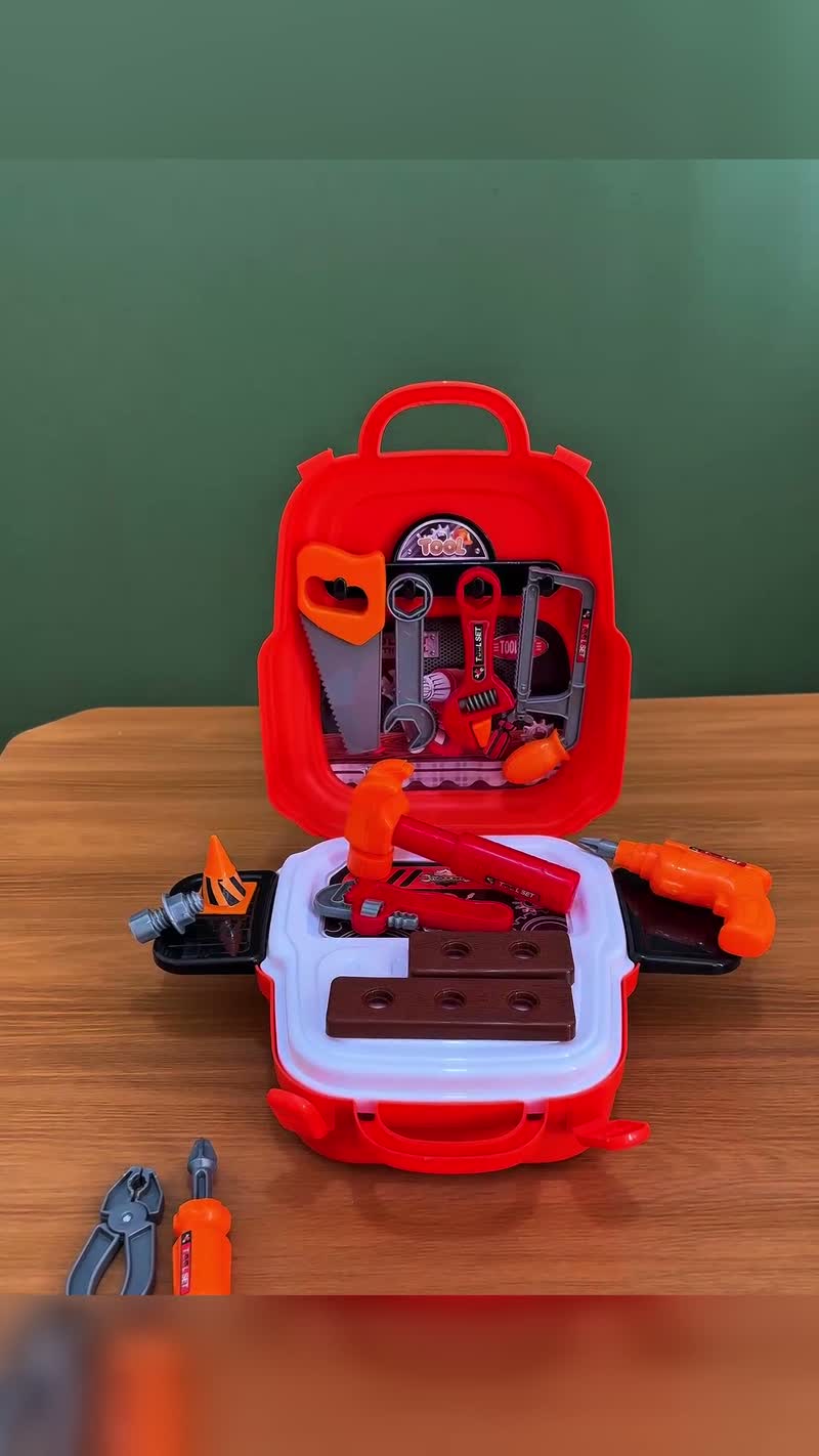 Kit Maleta Mochila de Ferramentas Infantil 22 Peças 3 em 1 Kizumba