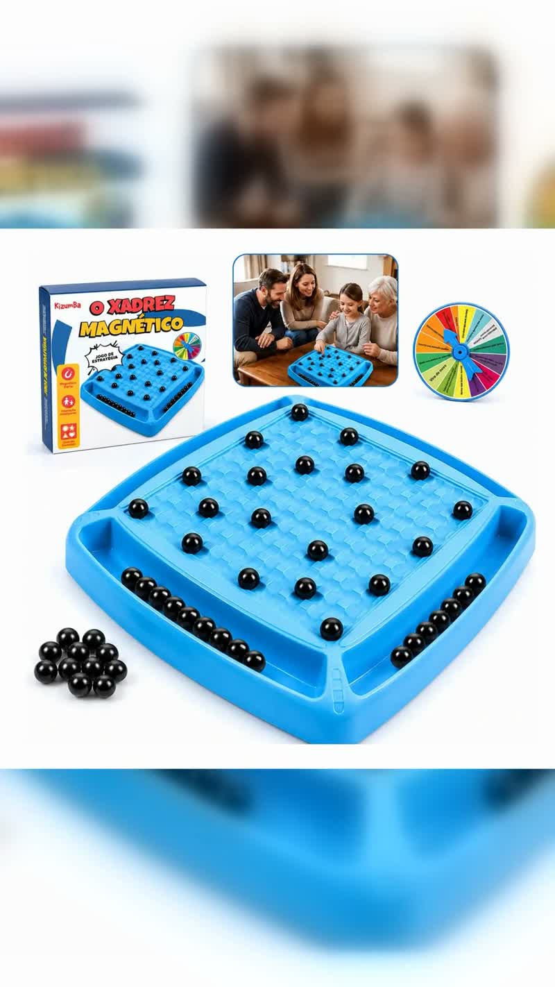 Jogo de Tabuleiro Magnético de Lógica com 20 Esferas